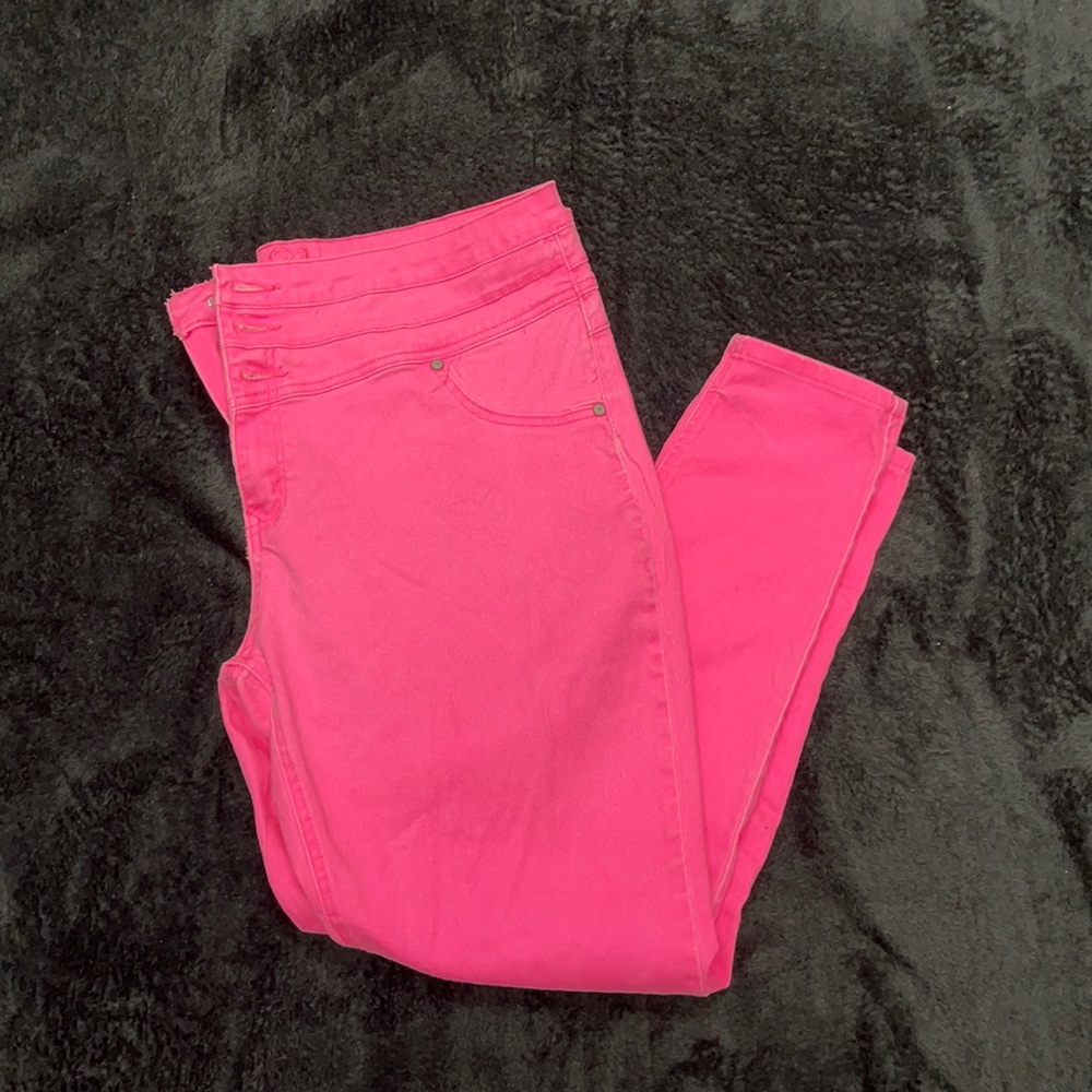 neon pink high waisted jegging | 20R
